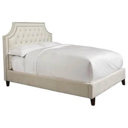Queen Bed with Button Tufting